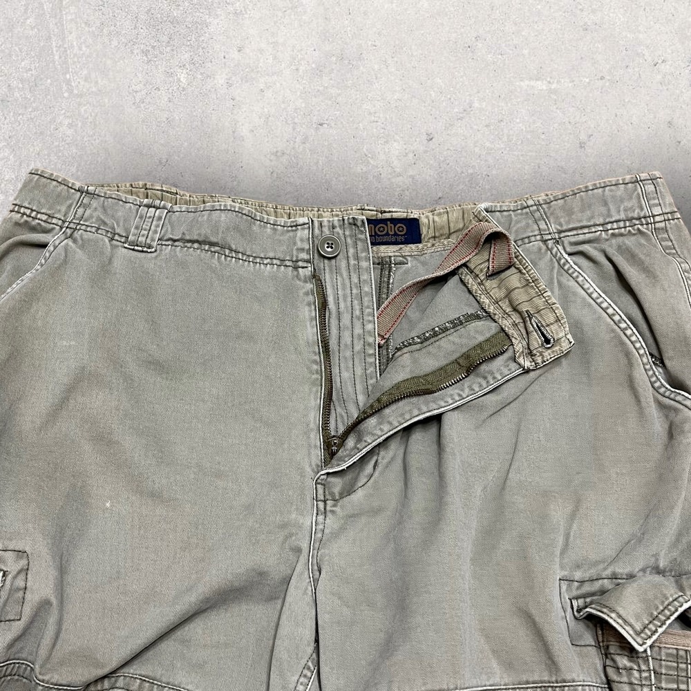 Vintage Paratrooper Cargo Shorts Men 42 Green‎ 10" Utility Hiking Military Heavy - Picture 3 of 15